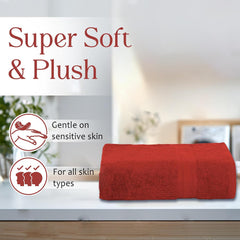 Ambra Linens 500 Gsm Highly Absorbent Towel 100% Cotton, Soft & Plush, All Seasons Use, Large, Everyday Use, Durable (Rust)