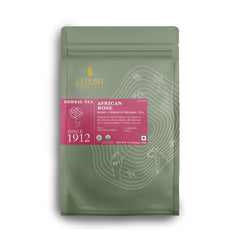 Luxmi Estates African Rose + Hibiscus Herbal Tea - 100gm, 3.5 Ounce, 50 Tea Bags | USDA Certified Organic Tea - Caffeine Free Herbal Tea Bags | Rich In Antioxidants, Additives Free