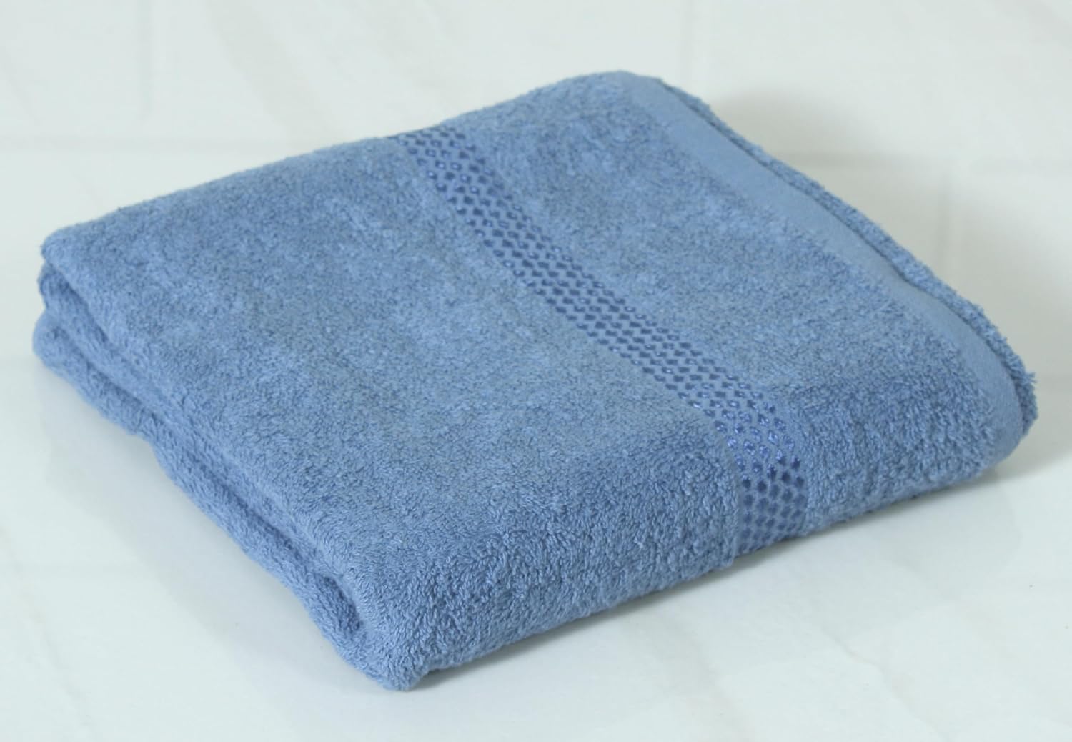 Fash Home International Quick Dry Star Border Bath Towel 500 Gsm | Soft & Absorbent Solid Bath Towel Lightweight & Skin-Friendly Towel For Everyday Use (1 Pcs) - Deep Blue