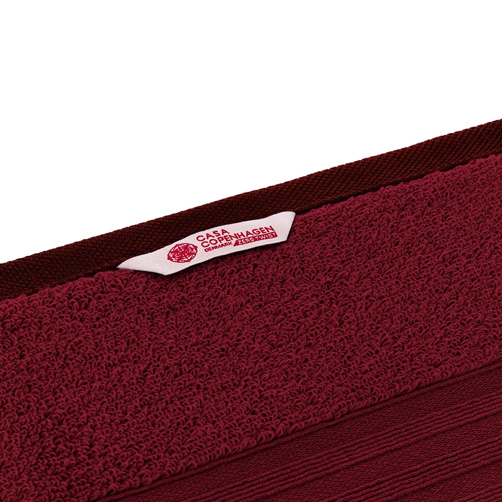 Casa Copenhagen Egyptian Cotton Exotic Hand Towel 400 Gsm (Burgundy)- 2 Pcs