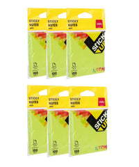 List Sticky Note Pads For Home, Office, Study - 3 X 3 Inch | Green Colors, Pack Of 6 X 100 Sheets