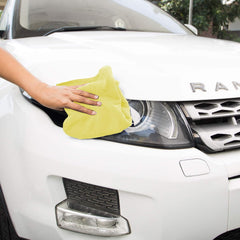Softspun Microfiber Cloth 350 Gsm | Thick Lint & Streak-Free Multipurpose Cloths Microfibre Towels - 2 Pcs (Yellow)
