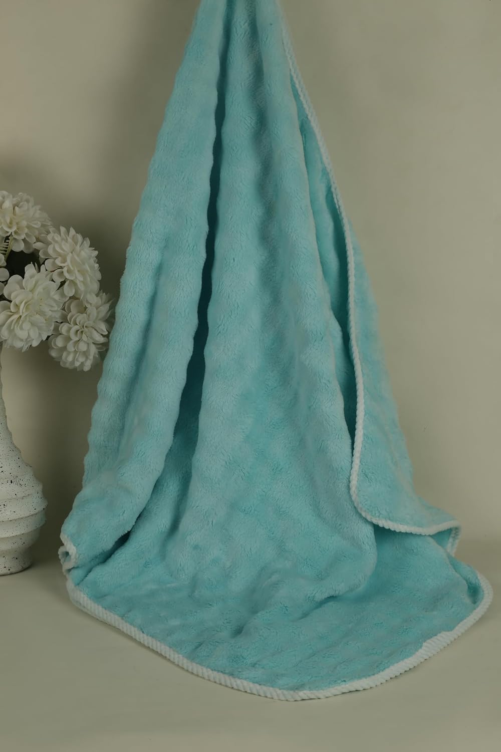 Hanker Bubble Luxury Feather Feel Bath Towel 400gsm | Instant Dry Fabric, Ultra-Soft & Plush Full Large Size Skin Friendly Fabric (Blue)