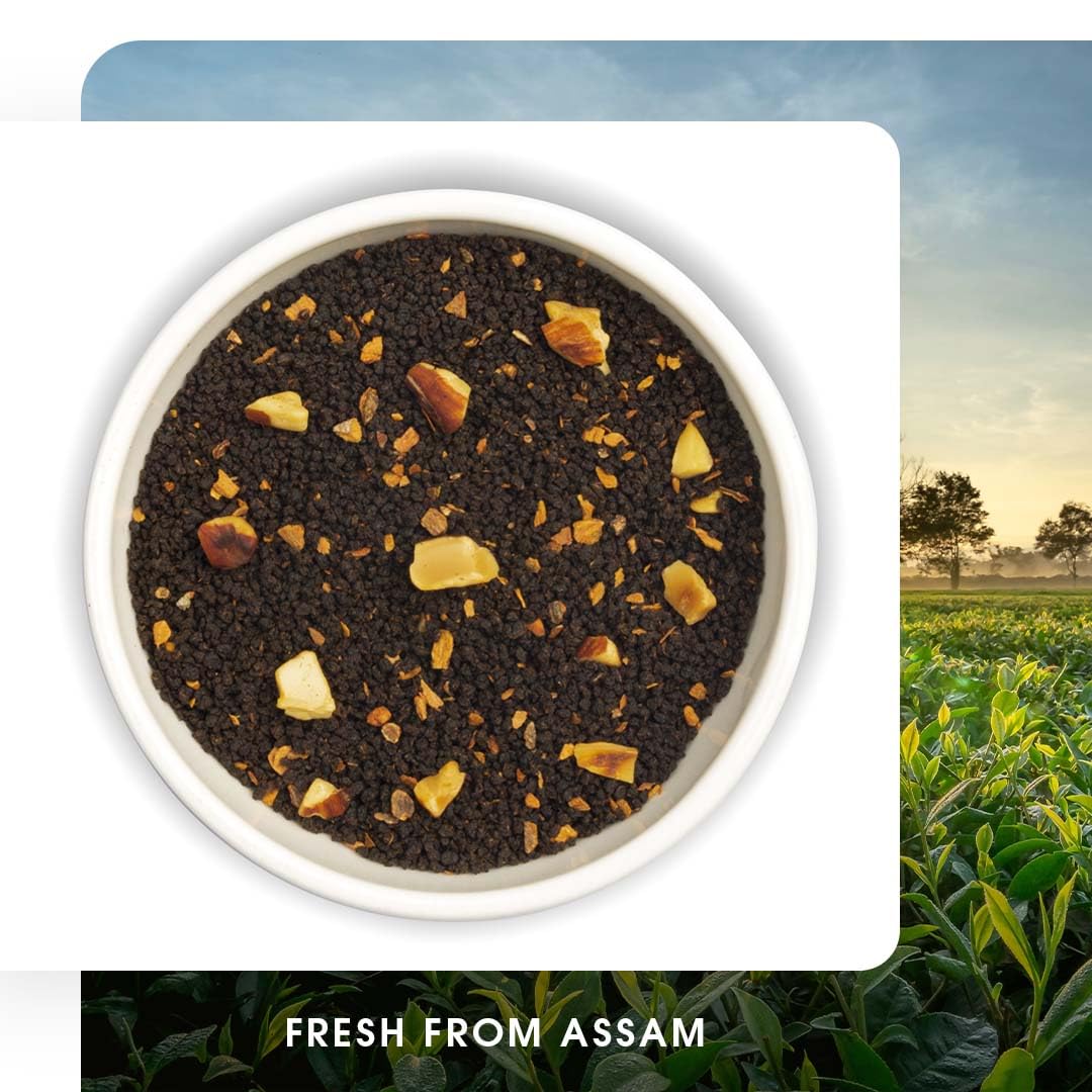 Teabox Jaipur Masala Chai Tea - 250gm, 8.8 Ounce | Blended With Cinnamon, Almond & Natural Orange - Inspired By The Opulent Palaces Of Jaipur | Medium Caffeine Tea Leaf