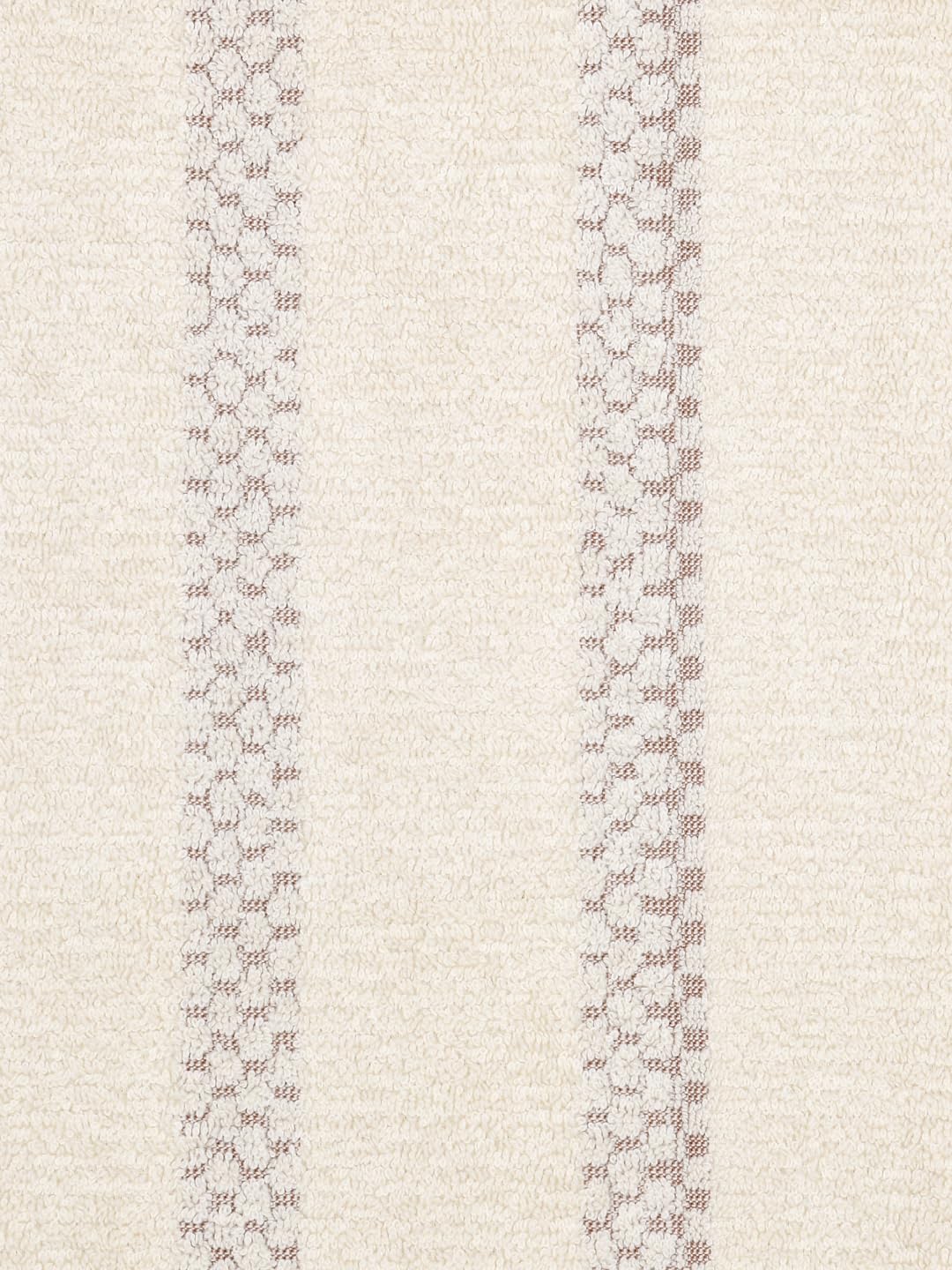 Homefresh Decorative Cotton Bath Towel 500 Gsm | Geometric Pattern Brown & White (Zen)