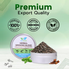 Natural & Ayurvedic Herbal Smoking Blend 1 Pack 1 Oz/ 30g Can With Wooden Black Bowl Pipe | Helps To Quit Smoking - Tobacco-Free & Nicotine-Free Smoking Mixture