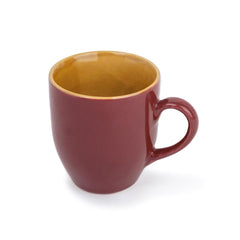 Ceramic Coffee Mug Set Of 6 - 300ml Each, Burgundy | Medium Mug With Glossy Finish - Stoneware Coffee Cup Set | Ceramic Cup - Microwave Safe & Dishwasher Safe