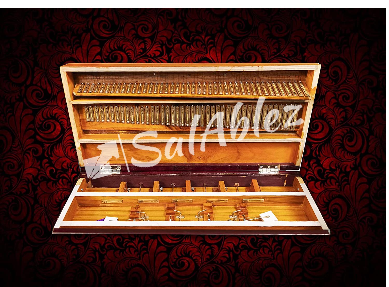 Musical Instrument Harmonium With Padded Carry Bag - 7 Bellow, 42 Keys, 3 1/4 Octave, Three Reeds (Bass+ Male+ Female), Instant Response Keyboard – No Lag Time
