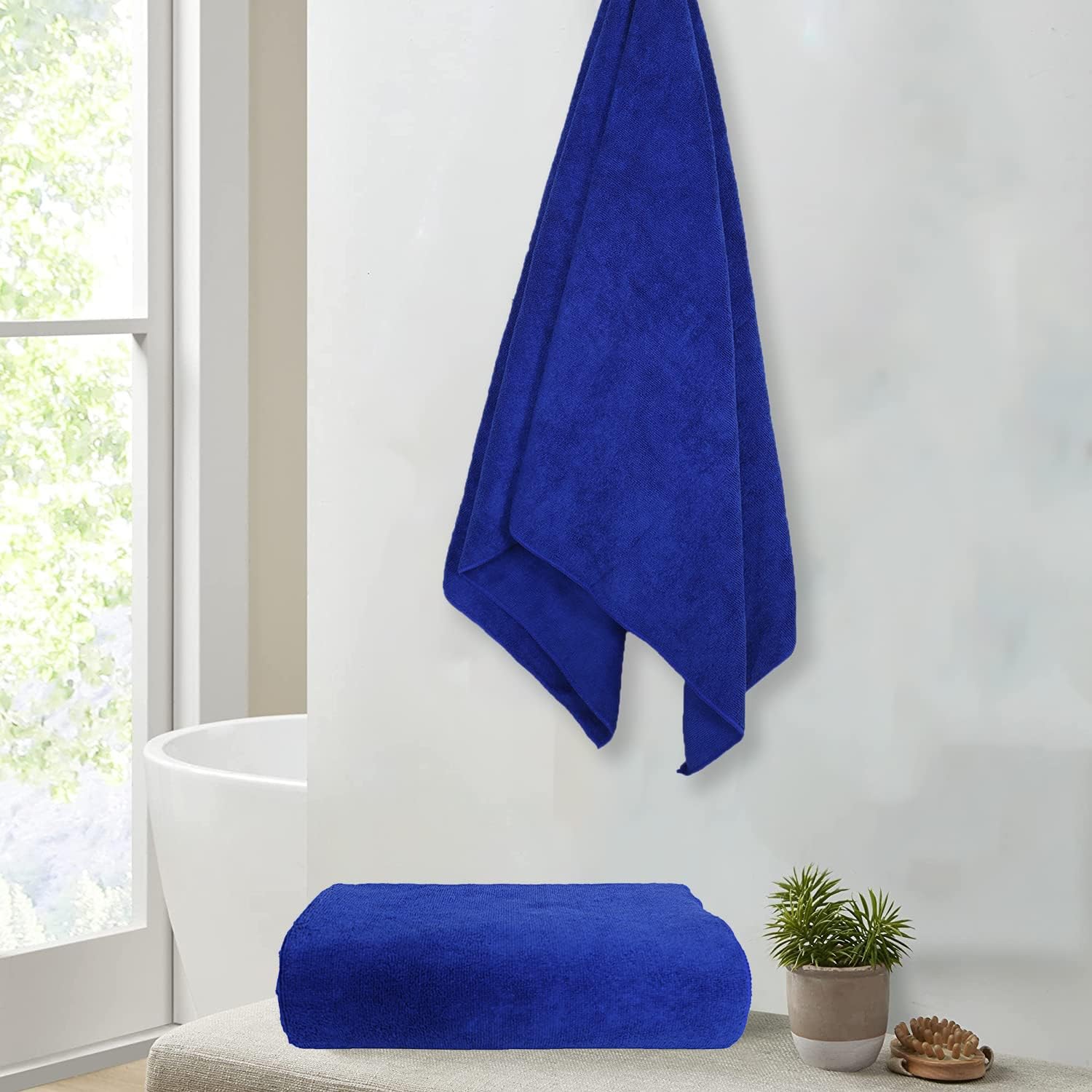 Monbest Urban Comfort Cotton Bath Towel 450 Gsm (Blue)