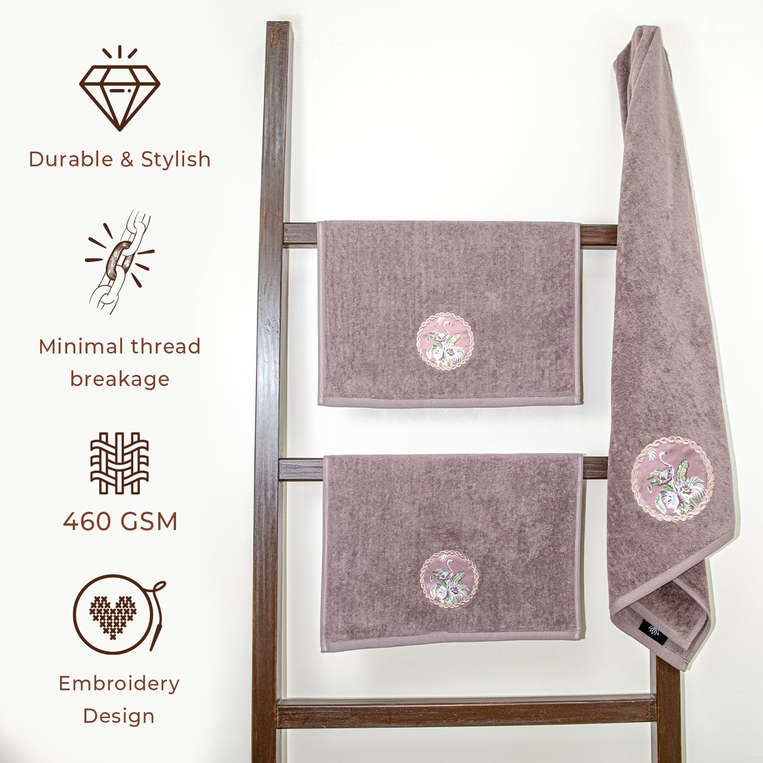 Akiko Home Prima Dream 100% Cotton 1 Bath & 2 Hand Towel 1000 Gsm | Soft, Absorbent & Durable, Cotton Bath Towel | Pack Of 3 (Bluegrn)