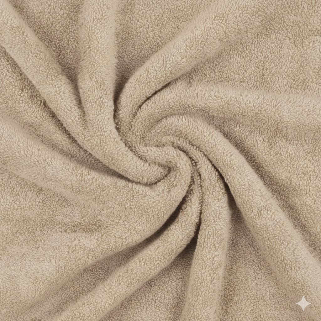 Ojalika Fashion Polycotton Large Size Bath Towel 450 Gsm | Quick Dry, Soft Absorbent Bath Towel (Beige)