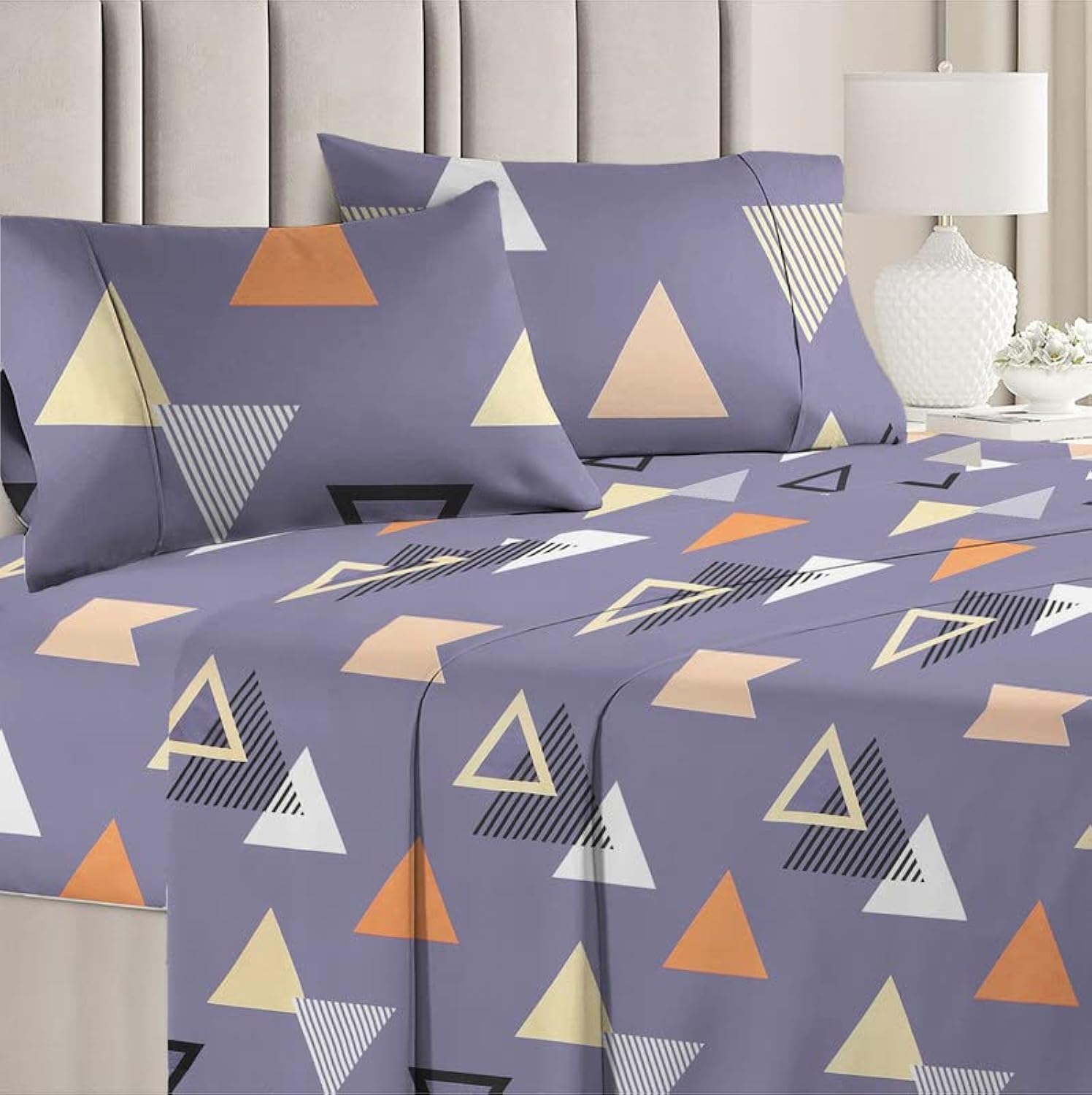 Premium Double Bedsheet With 2 Matching Pillow Covers - 90 X 90 Inches, Multicolor | 160 Thread Count Super Soft Microfiber Breathable & Wrinkle Free - 3 Pcs Set