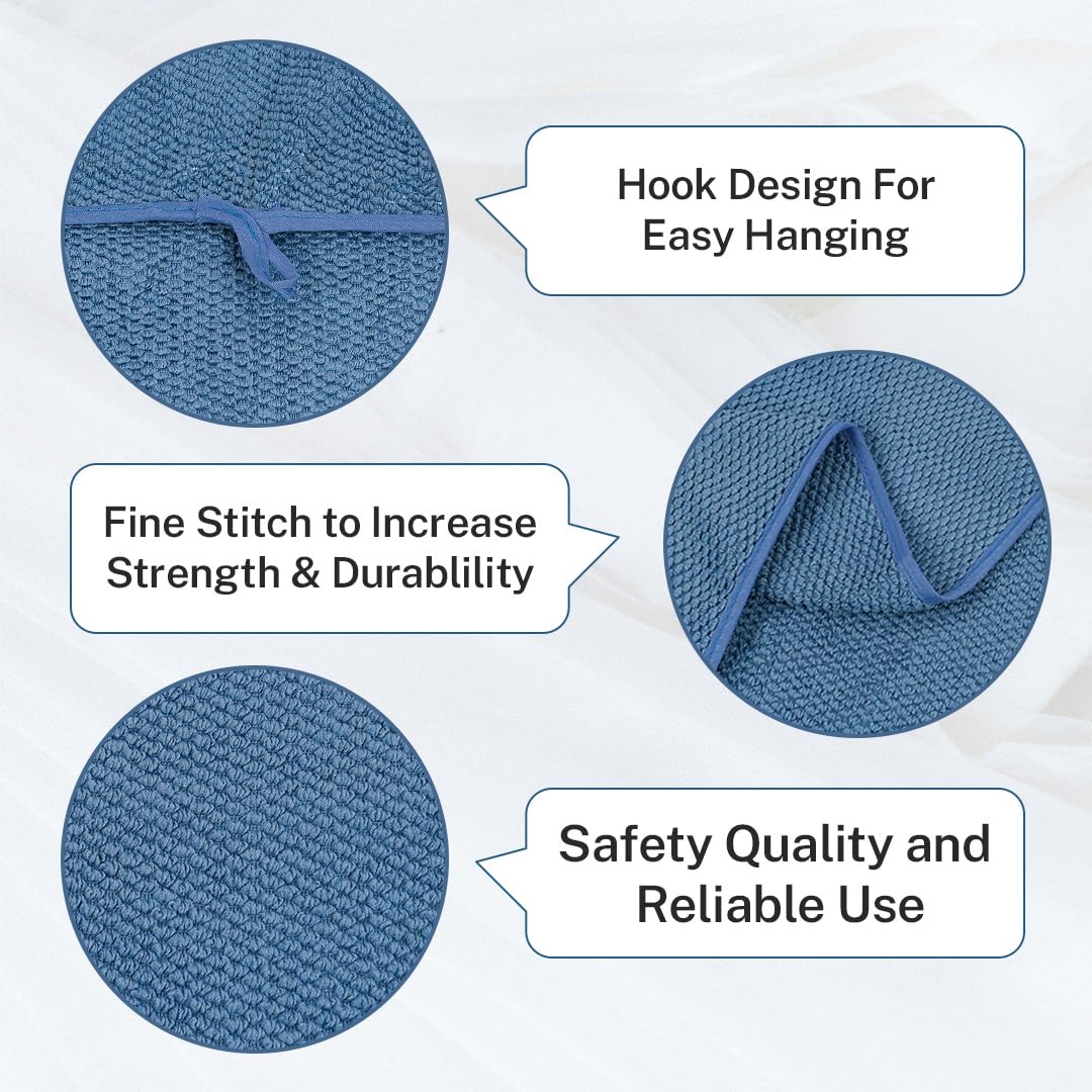 Fezora Microfiber Contler Bath Towels 700 Gsm | Large Size Bath Towel Soft & Absorbent Bath Towel For Men & Women (Light Pink & Dark Blue)- Pack Of 2