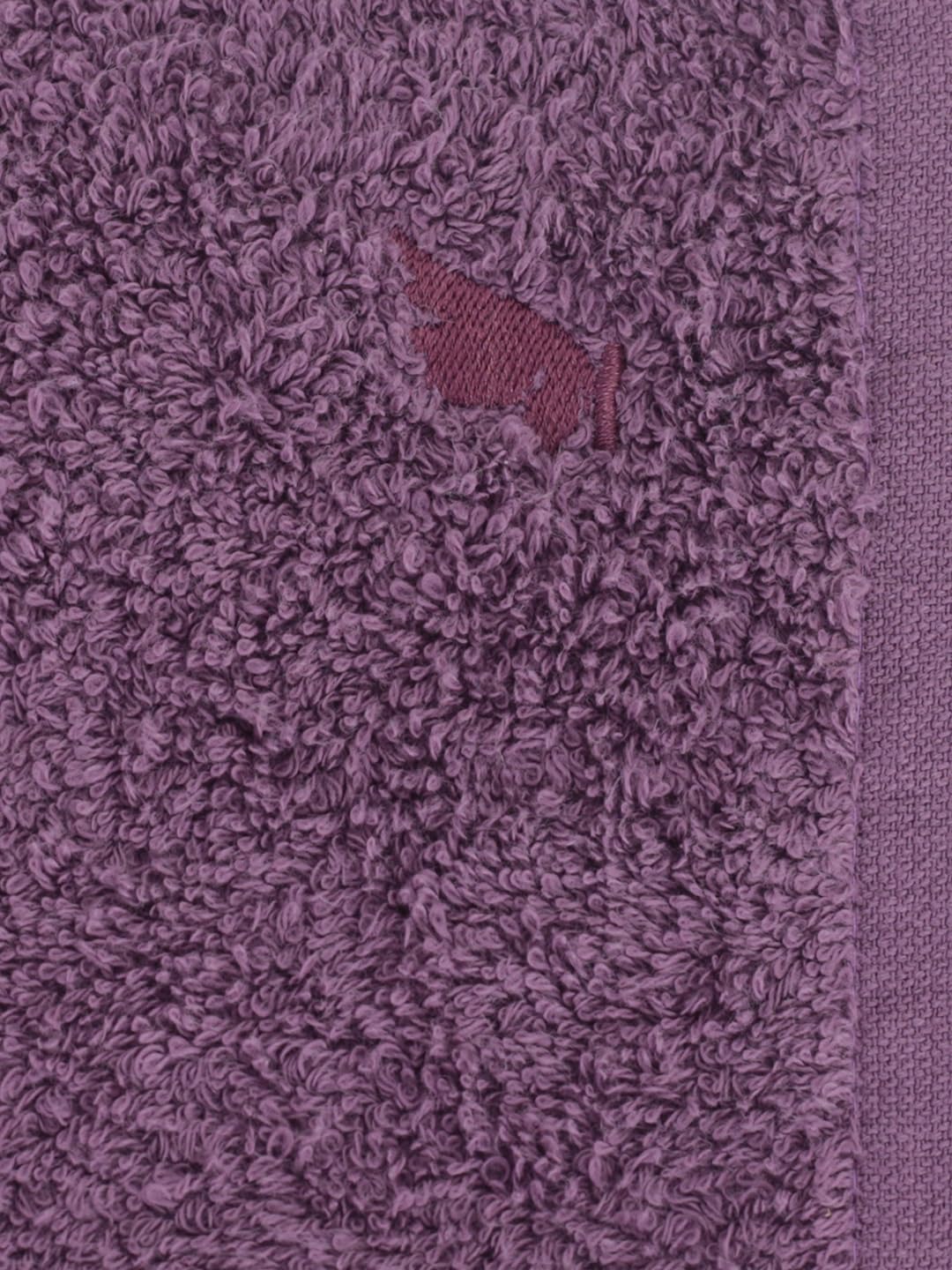 Maspar 100% Cotton Embedded Stripe Face Towel 600 Gsm - Set Of 4 (Purple)