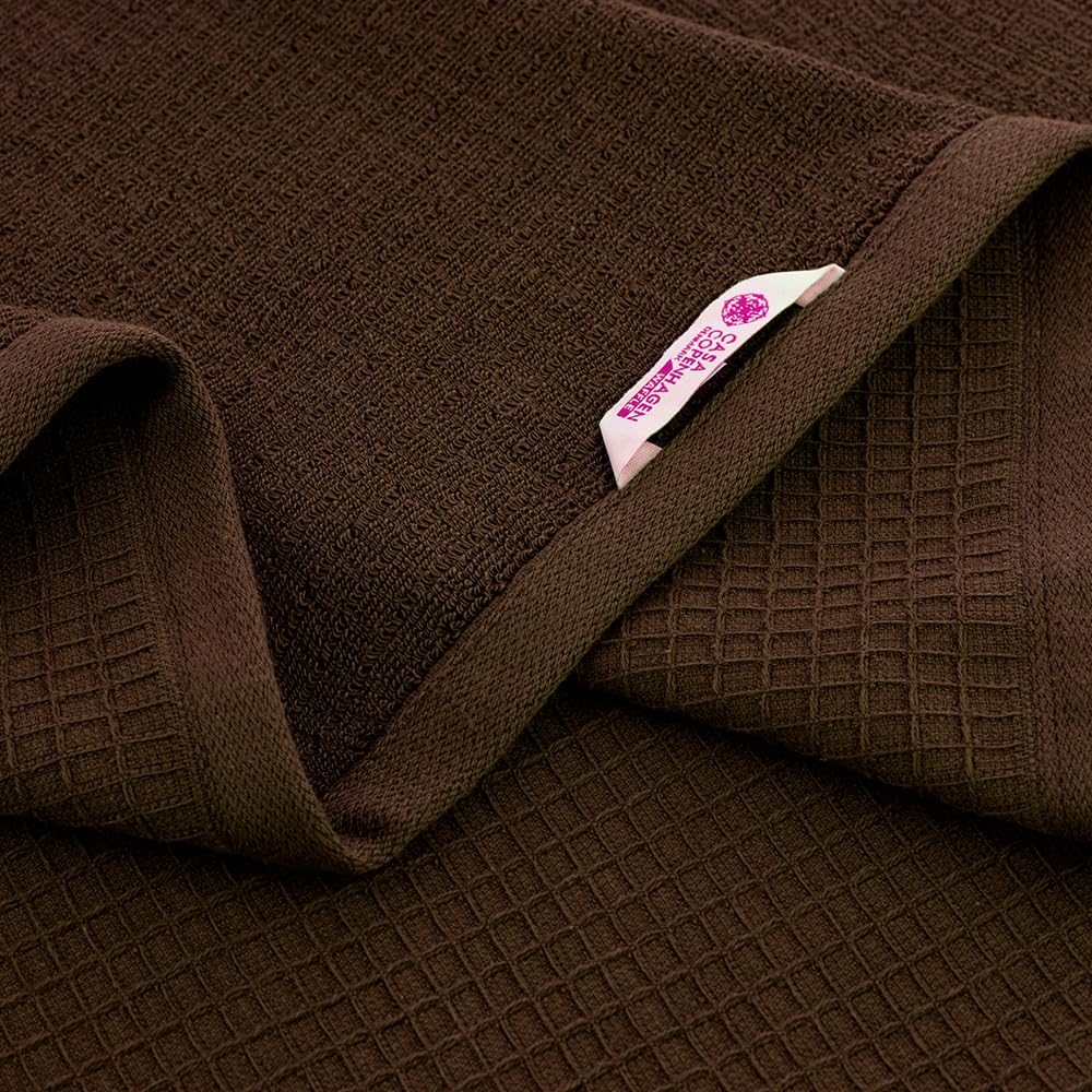 Casa Copenhagen Egyptian Cotton Exotic Hand Towel 400 Gsm (Wf Brown)- 2 Pcs