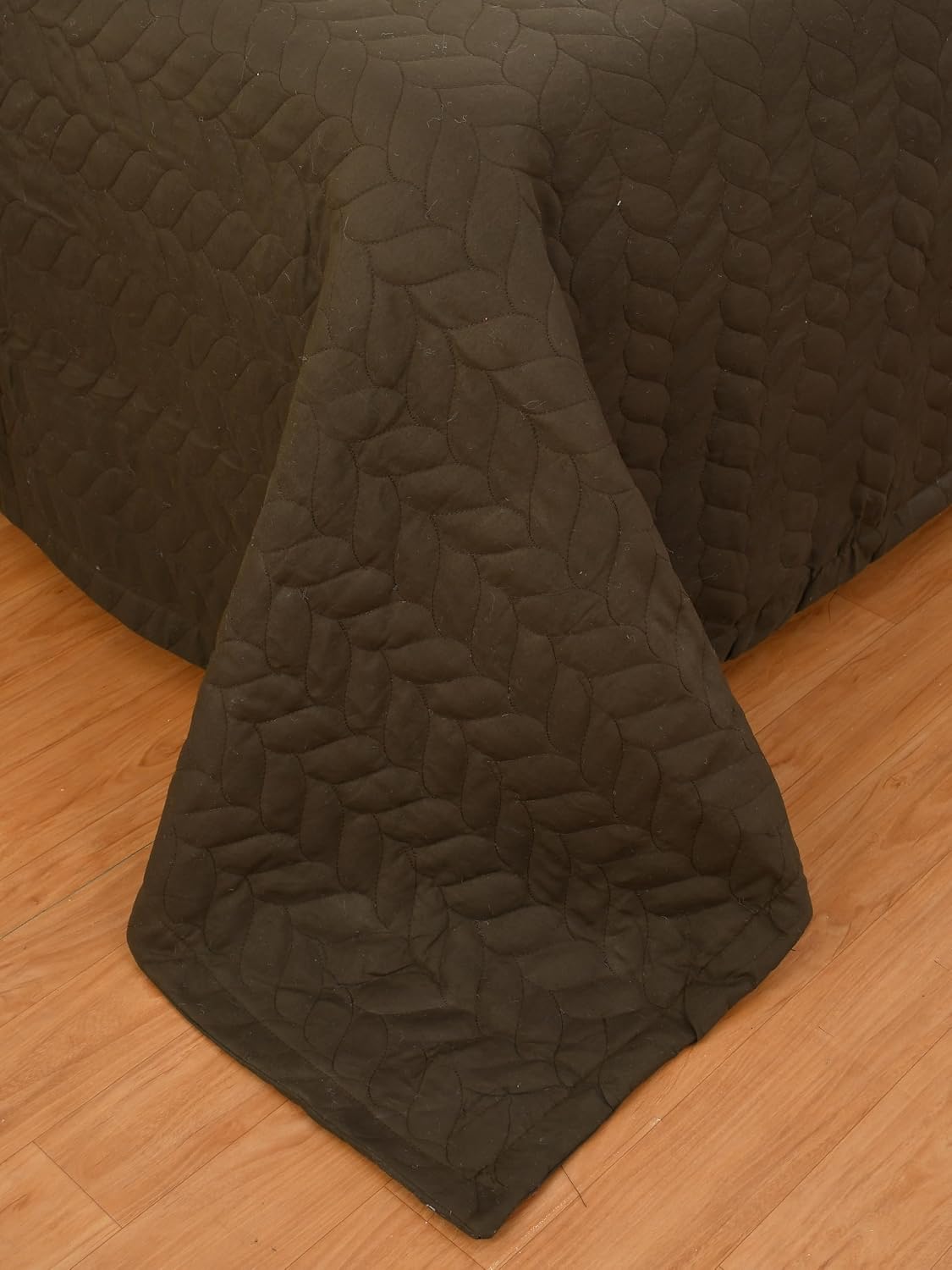 Quilted Double Bedsheet For King Size With 2 Pillow Covers | 90 X 100 Inches, Brown - 280 Thread Count Super Soft Bedding Set