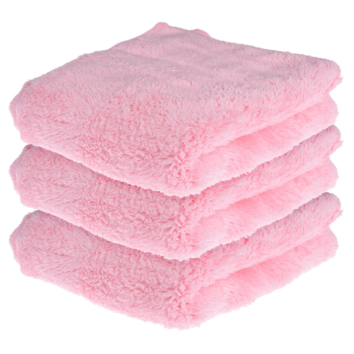 Kuber Industries Cleaning Towel 450 Gsm | Reusable Cleaning Cloths For Kitchen, Duster, Cleaning Towel (Light Pink) Pack Of 3