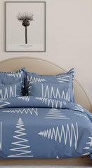 1 King Size Comforter With 1 King Size Flat Bedsheet & 2 Pillow Cover - (90x100 Inch) Dusk Blue | Perfect Gifts Set Wedding, Anniversary - 4 Pcs Bedding Set