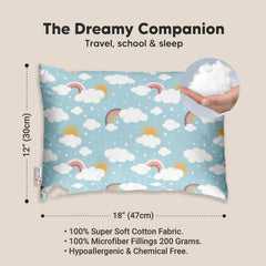 Personalized Pillow For Kids, Super Soft Cotton Kids Cushion - 12 X 18 Inches | Custom Name, For 5 Years Old Kids, Adorable Prints | For Head, Neck Support Baby Pillow - Pillow 12