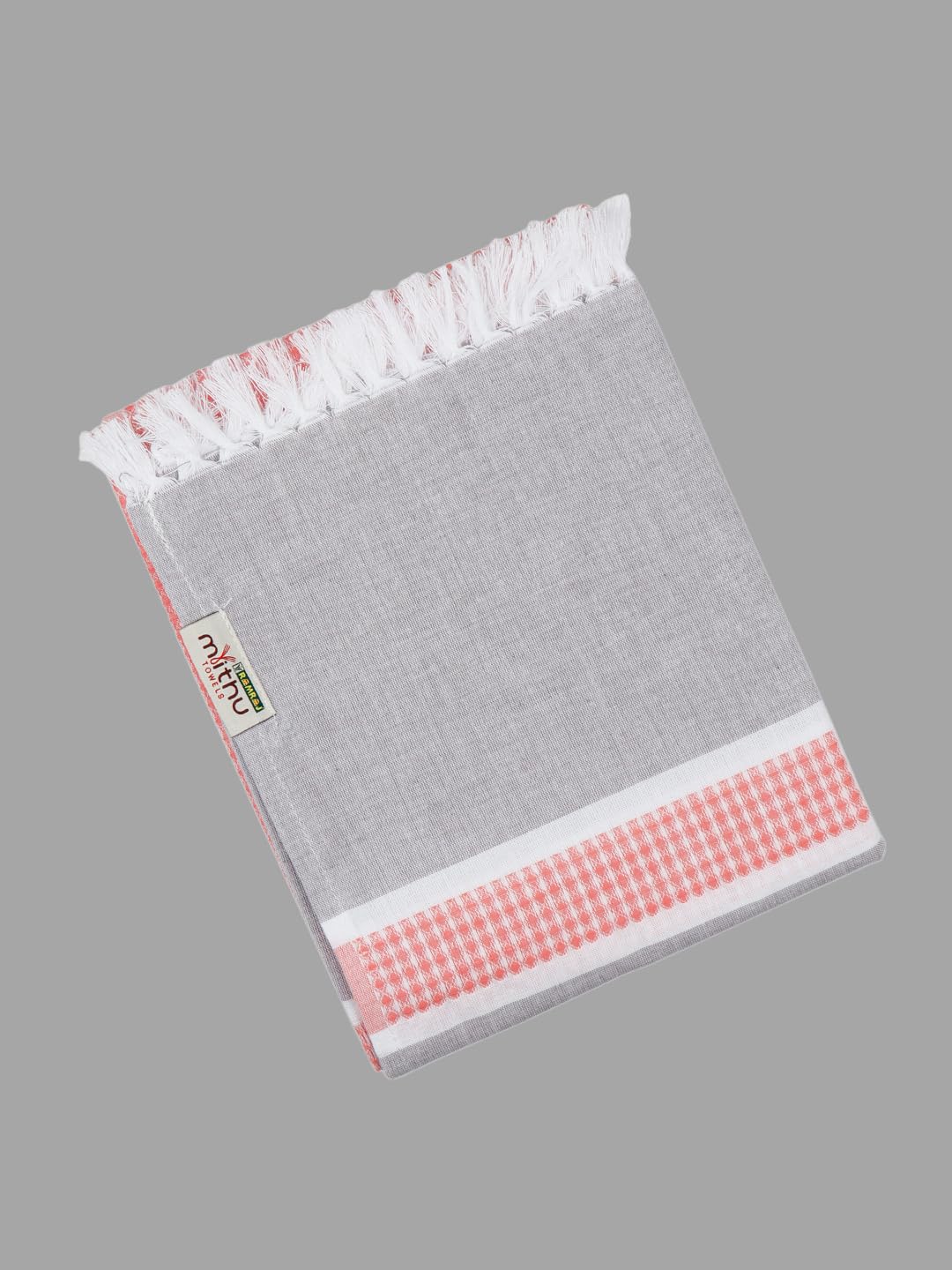 Ramraj 100% Cotton Signature Checked Bath Towel 1200 Gsm (Multicolor)- Pack Of 4