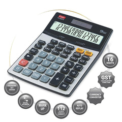 Flair FC-900tx GST Function And Currency Converter Calculator | 16 Digits Display - 112 Steps Check & Correct