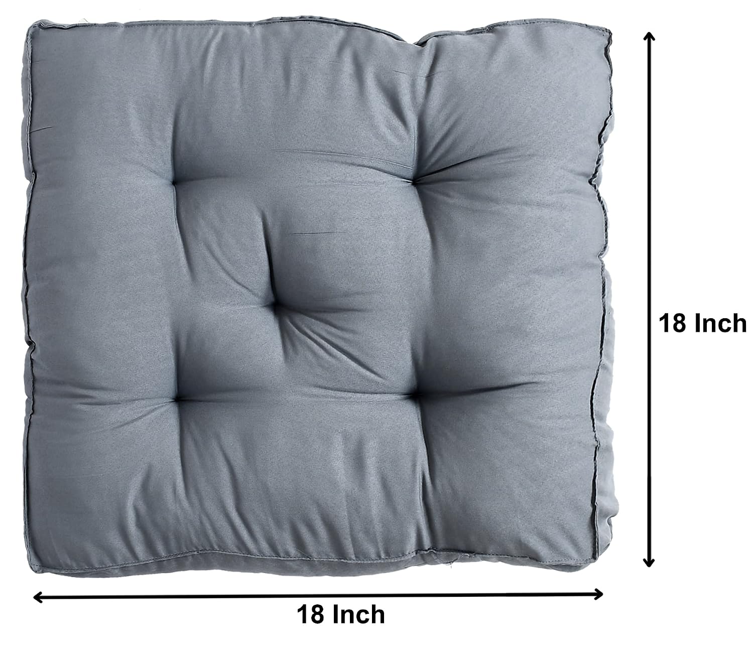 Microfiber Chair Pad, Chair Cushion Pad For Office Home, Sitting Cushion Pillow, Grey | Seat Cushion For Chair | Floor Pillow, Perfect Fit For Any Chair, Long Lasting Chair Pad - Pack Of 3
