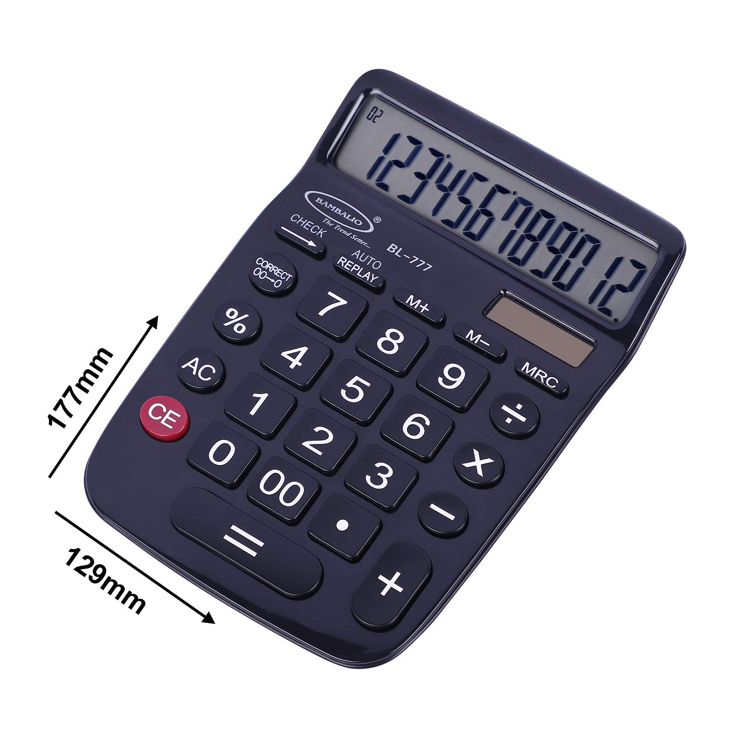 Bambalio Bl-777 Electronic Calculator (Black) 3 Years Warranty | 12 Digits-large Display