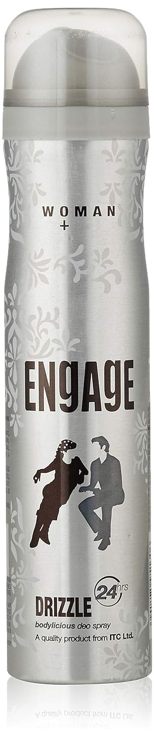 Engage M1 Perfume Spray For Men 120ml 4 Fl.oz. & Drizzle Deodorant Spray For Women 150ml 5 Fl.oz.