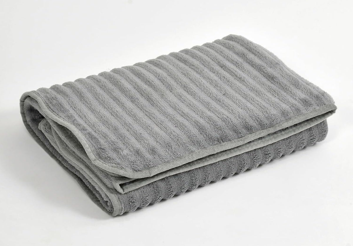 Cotton Bolls Textiles Premium Microfiber Bath Towel 300 Gsm | Ultra-Soft, Highly Absorbent, Superior Comfort, Durable & Elegant Design (Grey)
