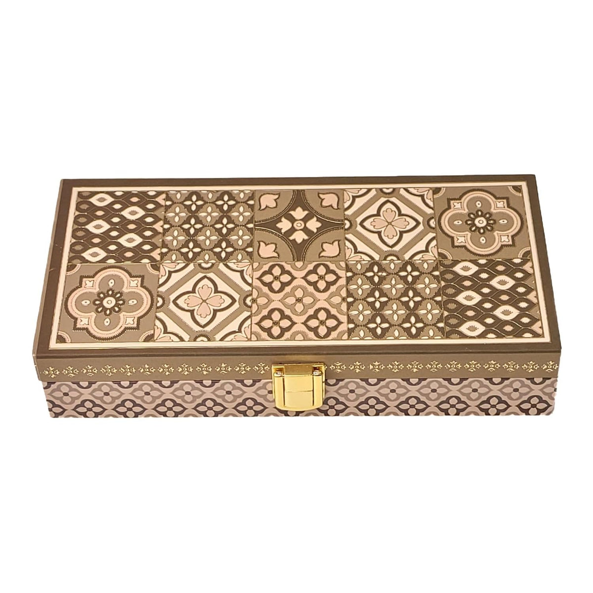 Fancy Shagun Cash Box Or Gaddi Box For Gifting Money On Wedding, New Born Baby, Ring Ceremony Pattern1pc, Material - Wood, Colour - Mahendi