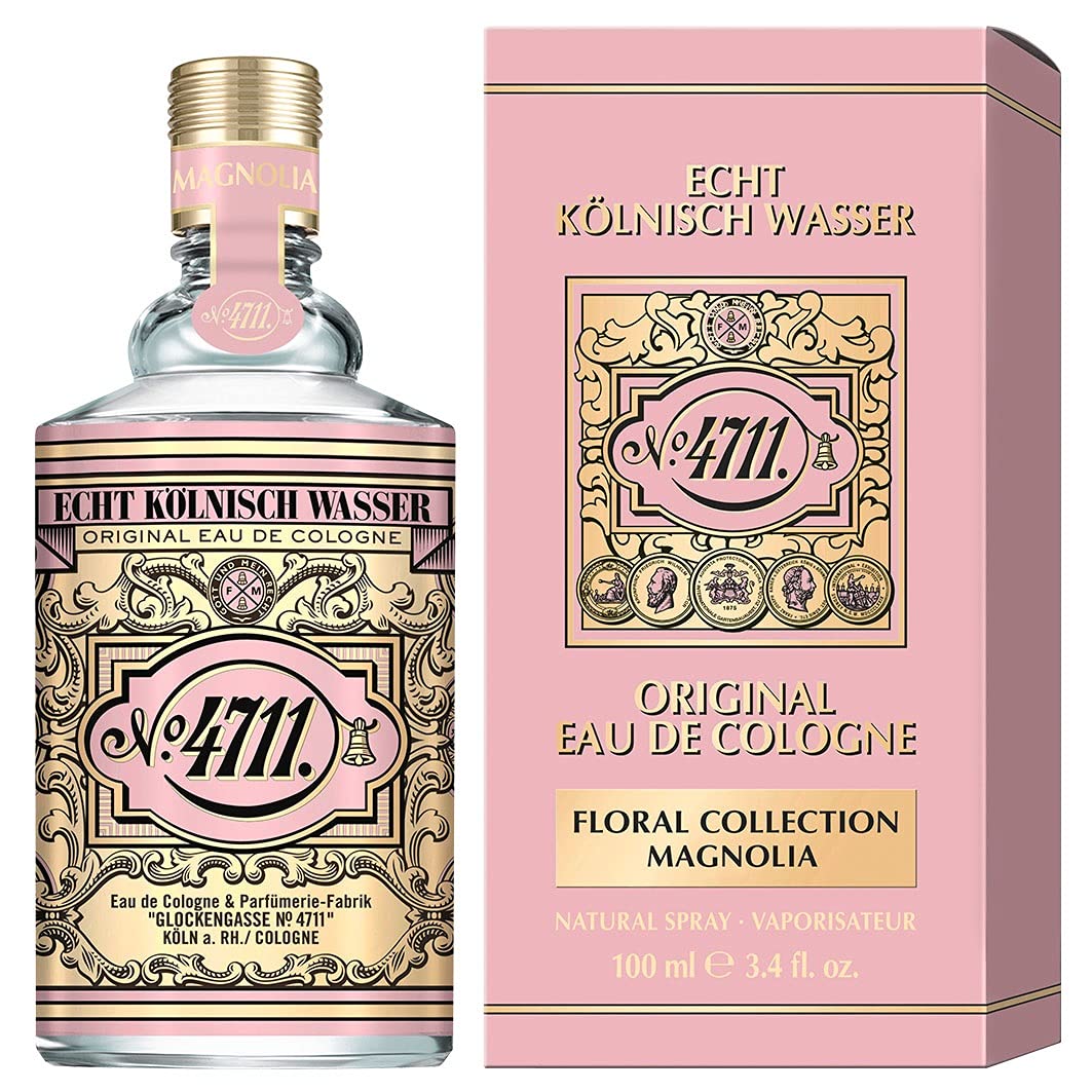 4711 Floral Collection Magnolia Eau De Cologne 100ml 3.4 Fl.oz. | Gift For Wife | Long Lasting Fragrance