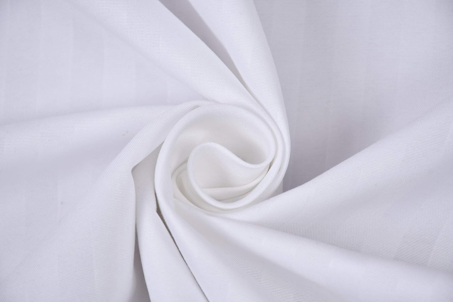 Pure Cotton Satin Stripes Plain King Size Bedsheet For Double Bed With Two Pillow Covers - 90x90 Inches, White | Ideal For Daily Use & Gifting Bedsheet