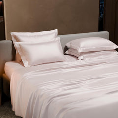 Bedding Set 1 Bedsheet King Size With 4 Pillow Cover - 108 X 108 Inches, Blushing Pink | Wedding, Bedroom, Date Night Collection | 300 Thread Count