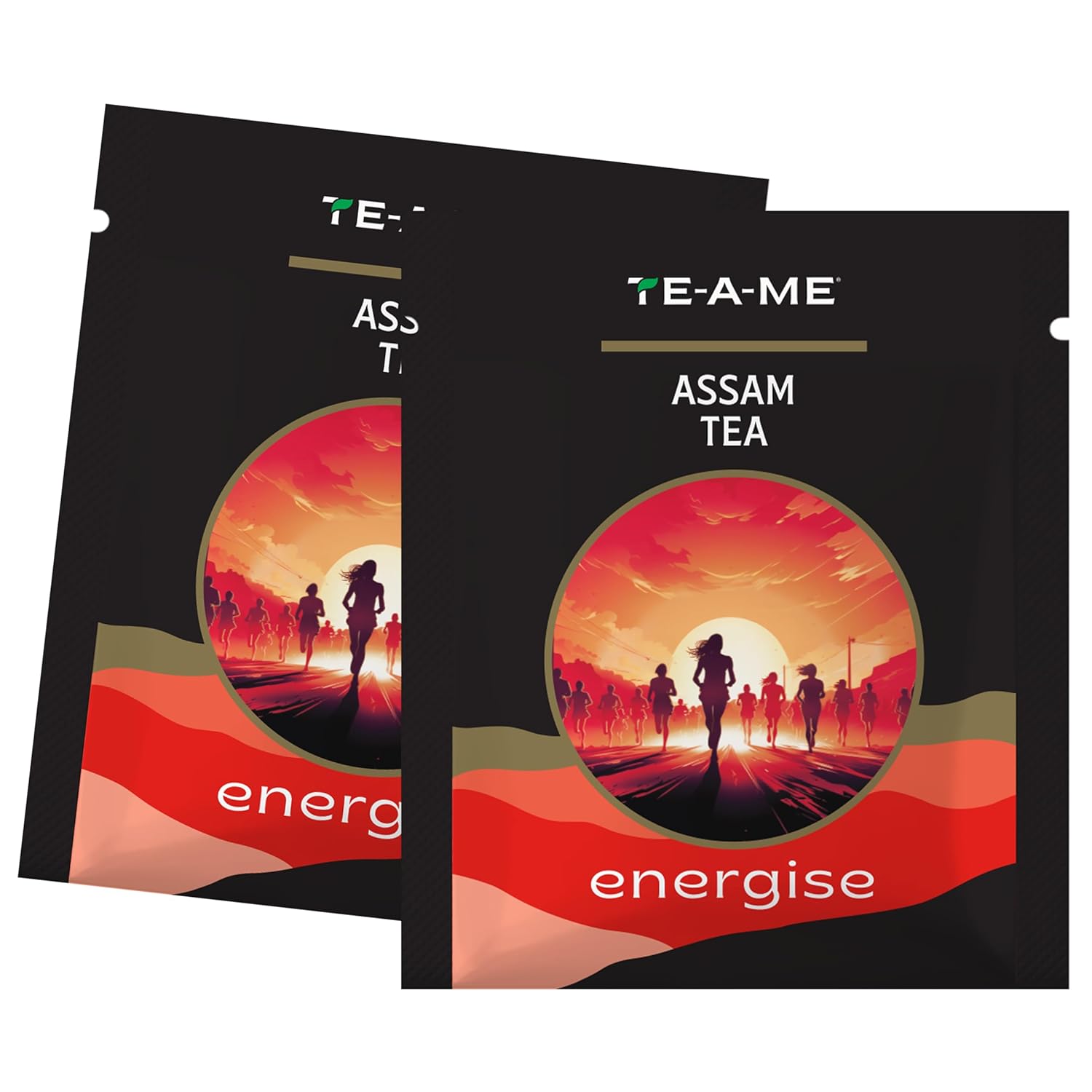 TE-A-ME Energise Assam Tea - Pack Of 2 X 25 Tea Bags | Rich & Robust Flavor, Full-Bodied & Strong Tea - Premium Black Tea | Contains Caffeine, Non-GMO, Gluten Free - Packaging Might Vary
