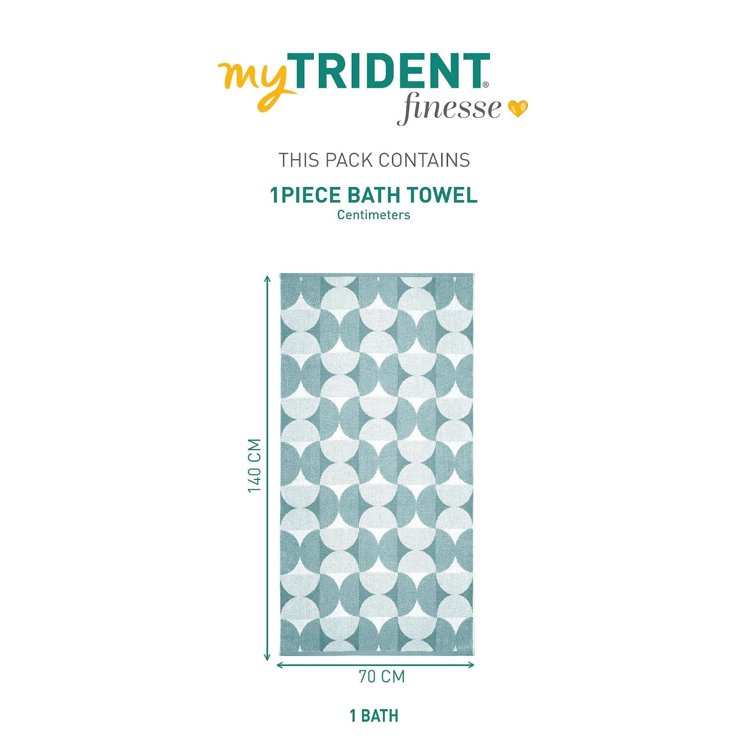 Mytrident Bath Towel 600 Gsm | 100% Cotton Fashion Bath Large Size Towel Ultra Soft, Super Absorbent, Luxurious, Amazingly Plush (Mineral Blue)