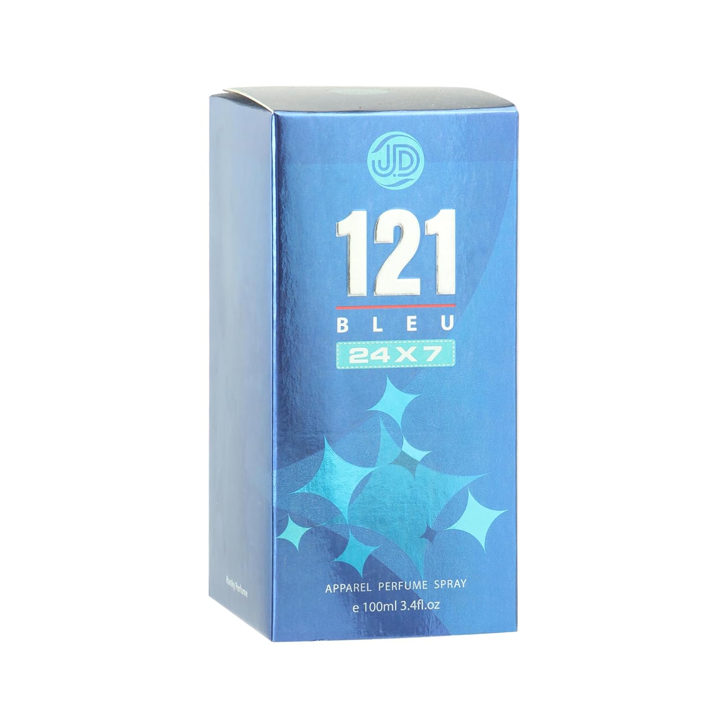JD International 121 Blue Apparel Unisex Perfume With Long Lasting Fragrance - 100ml, 3.4 Fl.oz. | Perfume For Men & Women