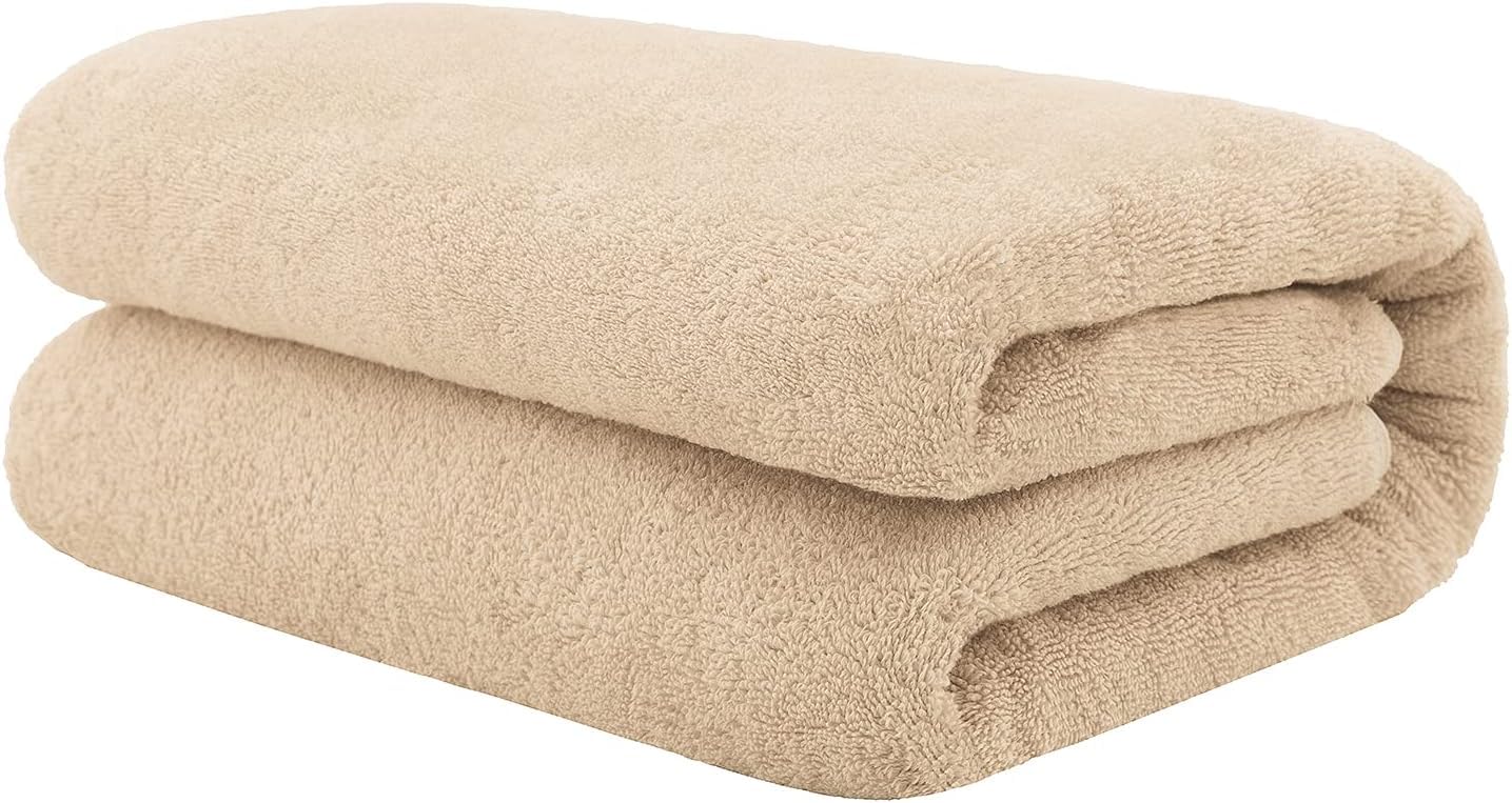Elstone Home With Device Extra Large Premium Cotton Towel 700 Gsm | Ultra Soft & Super Absorbent Hotel & Spa Quality Towel (Cream)