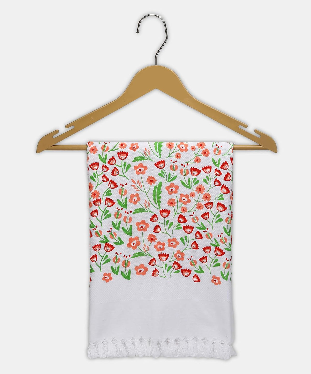 Suam Aruba Cotton Towel 400 Gsm | Quick Absorption For Beach, Pool, Travel, Spa & Yoga | Printed Cotton Towel - Standard Size | Peach