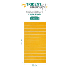 Mytrident Bath Towel Urban Comfort 450 Gsm | 100% Cotton Bath Towel (Drama Yellow)