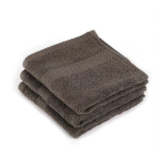 Earthy Fables Premium Face Towels 600 Gsm | Ultra Soft, Quick Dry & Highly Absorbent, For Gym, Travel & Acne-Prone Skin | Set Of 3 (Grey)