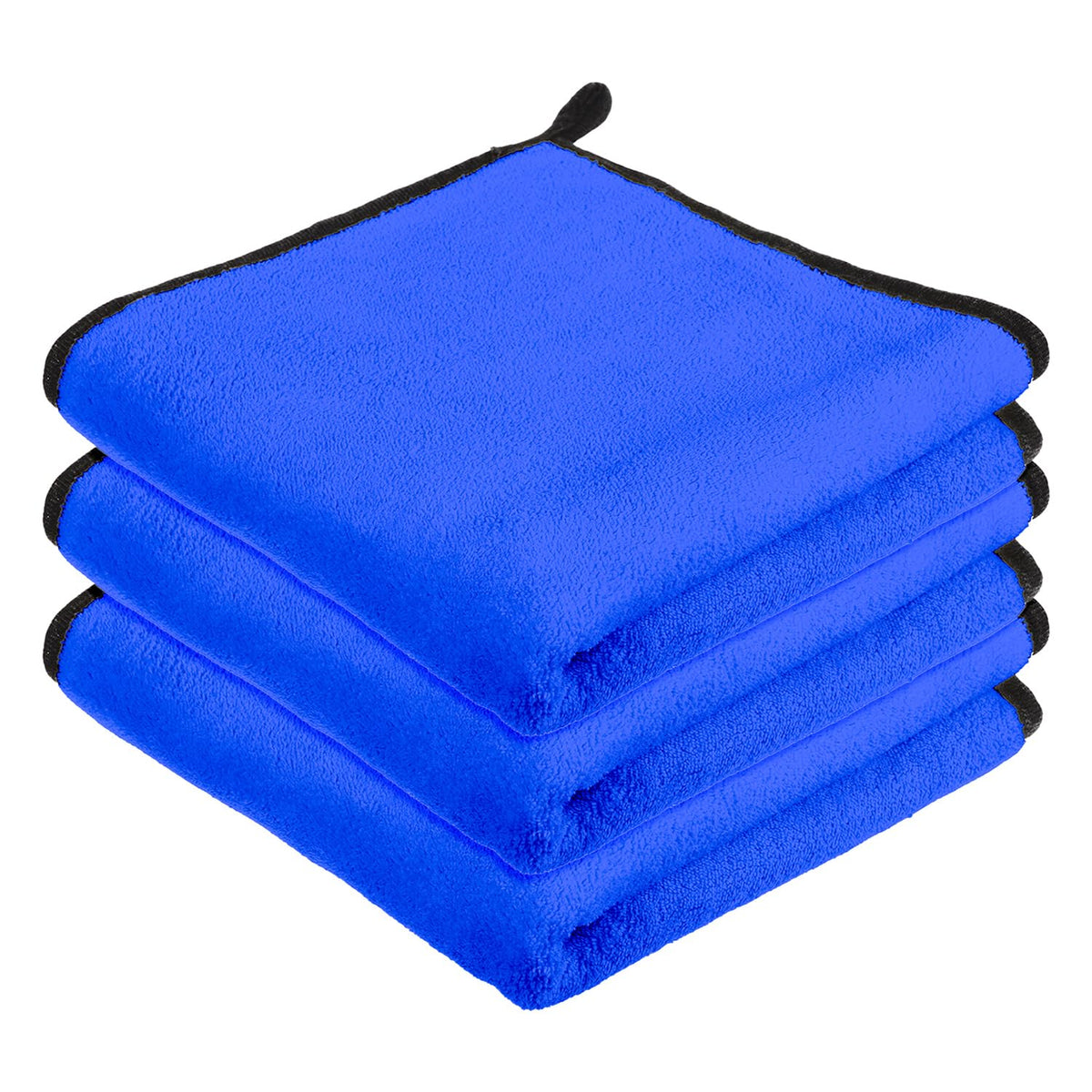 Kuber Industries Cleaning Towel 450 Gsm | Reusable Cleaning Cloths For Kitchen, Duster & Home Cleaning With Hanging Loop - Pack Of 3 (Blue)