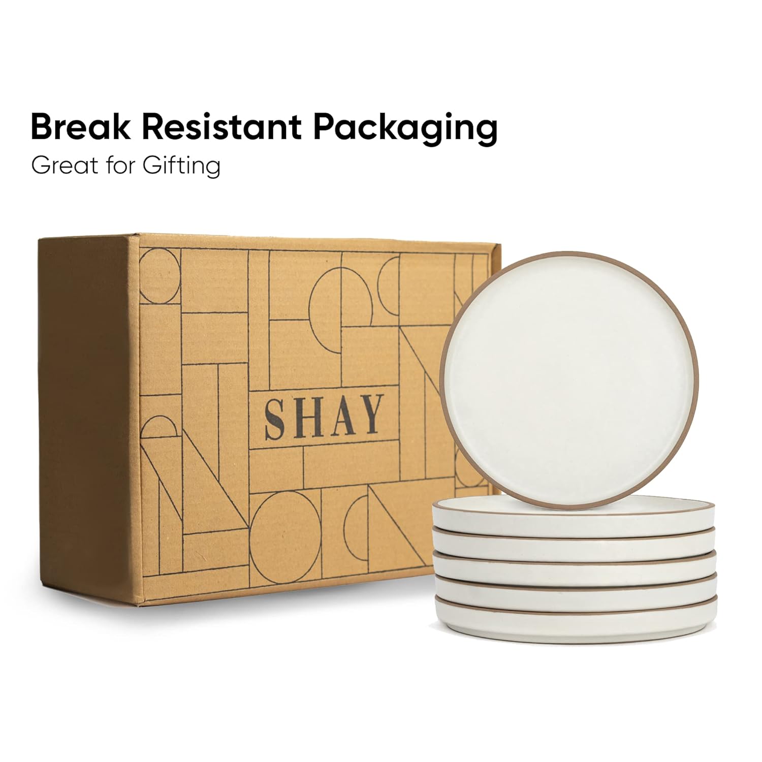Quarter Plates Set Of 6, Off White Artisanal Series | Premium Stoneware Dessert Plates - Snacks Plates Set With Matte Finish | Snack Plate - Small Plates | Japandi Quarter Plates