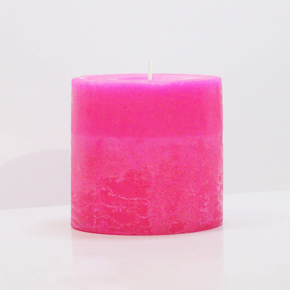 3 INCH ROSE RUSTIC PILLAR CANDLE | BURNING TIME 8 HOURS | BEST FOR RESTAURANTS