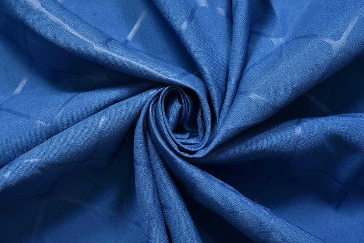 King Size Bedsheets With 2 Pillow Covers - Size-78 X72+10 Inches, Blue | All Around Elastic 210 TC Super Soft Striped Pattern Breathable
