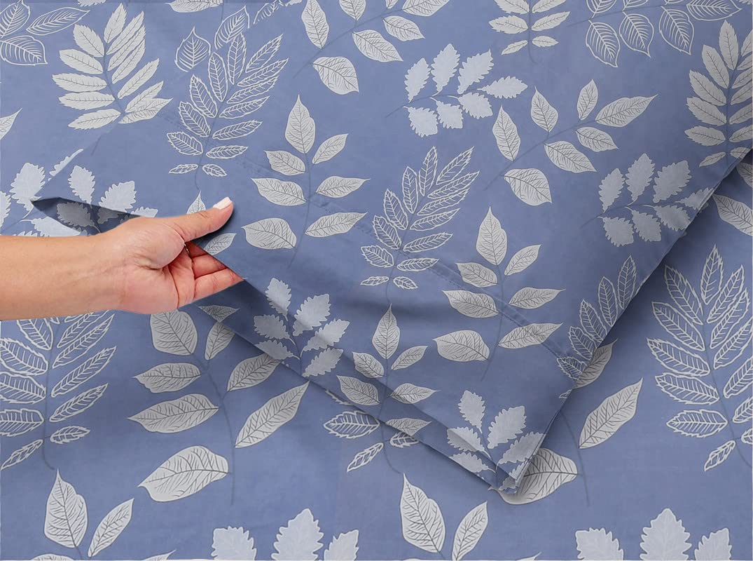 Single Bedsheet With 1 Matching Pillow Covers - 58 X 88 Inches, Light Grey & White | Traditional Printed Bedsheet-Super Soft, Lightweight, Wrinkle Free, Long Lasting