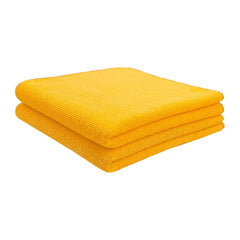 Softspun Microfiber Cloth 350 Gsm | Thick Lint & Streak-Free Multipurpose Cloths Microfibre Towels - 2 Pcs (Orange)