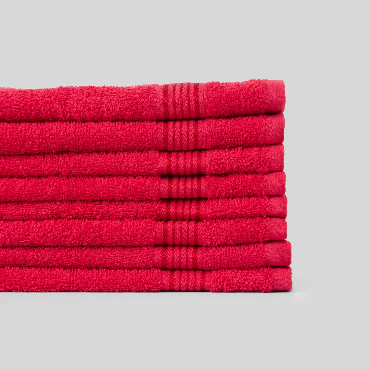 Kopa By Bianca 100% Cotton Soft Terry Face Towel 400 Gsm (Cardinal Red) -Pack Of 8