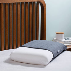 Orthopedic Cooling Gel Memory Foam Pillow, Grey, Large King Size - 27 L X 17 W X 5 H Inch | Neck & Back Support, Bed Pillow For Sleeping With Premium Knitted Fabric Zipper Outer Cover