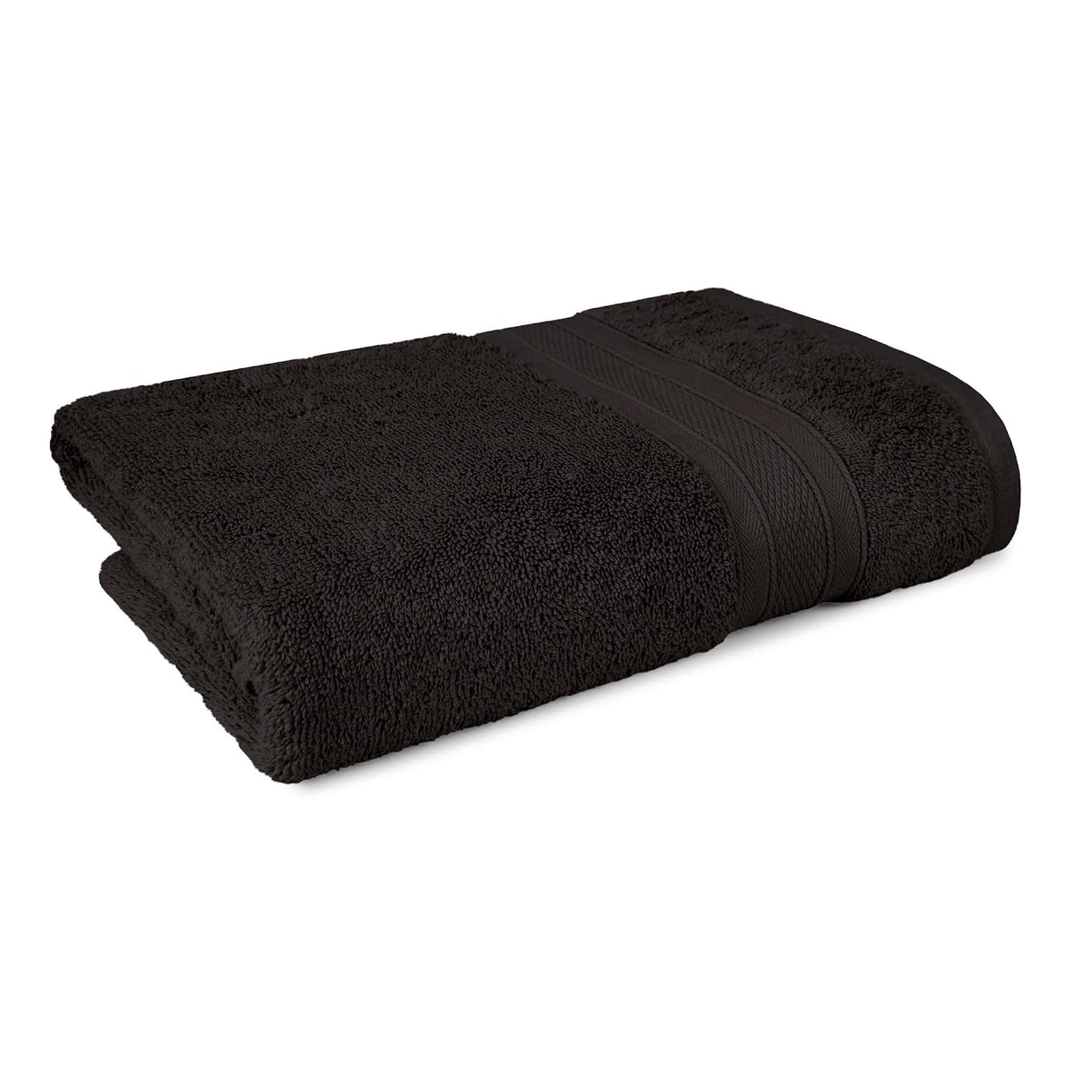 Trident Soft Comfort Air Rich 100% Cotton Bath Towels 500 Gsm | Large Size Bathroom Towels For Men/Women Bath Towel (Black)