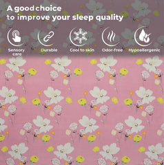 Microfiber Single Bedsheet Set With 1 Pillow Covers (60 X 90 Inches) Pink & White | Durable & Long-Lasting | 144 Thread Count | Wrinkle Free